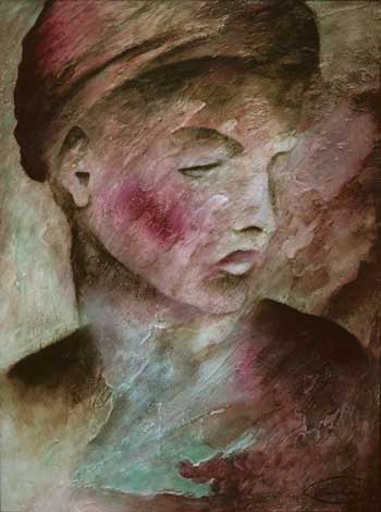 Lady In Red Original Painting Top art galleries London, Paris, Rome, New York City, Hong Kong, Athens - Link